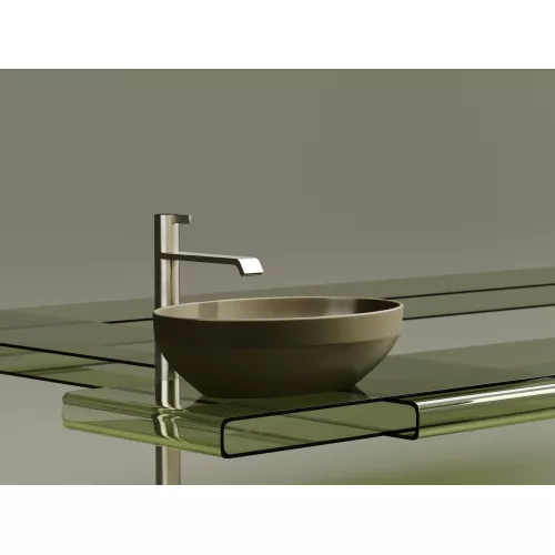 Умывальник чаша Ceramica Nova накладная овальная (цвет Капучино Матовый) Element 502*363*145мм, Выбрать цвет: Бежевый, изображение 3