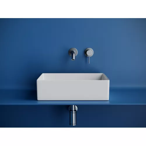 Раковина Ceramica Nova накладная прямоугольная 361*471*130, без перелива, цвет белый, арт.CN6069, Выбрать цвет: Белый, изображение 3