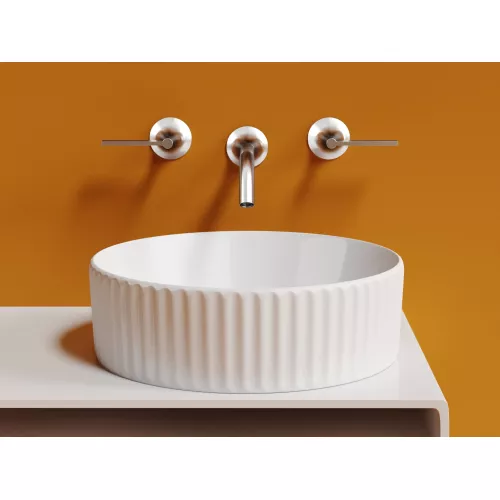 Умывальник чаша Ceramica Nova накладная круглая Element 360*360*115мм, Выбрать цвет: Белый, изображение 3