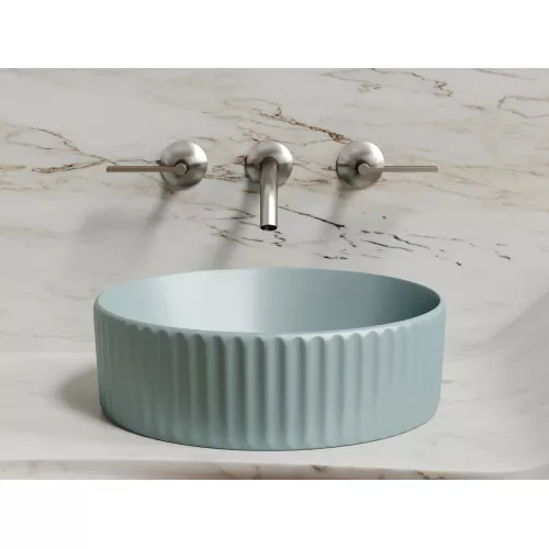 Умывальник чаша Ceramica Nova накладная круглая (цвет Зеленый Матовый) Element 360*360*115мм, Выбрать цвет: Зеленый, изображение 3