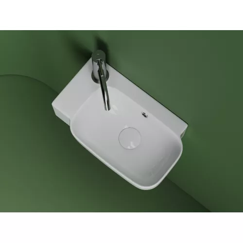 Санфаянс: Рукомойник Ceramica Nova подвесной L/R  403*249*140, с отверстием под смеситель , с системой перелива 1 в магазине Акватория