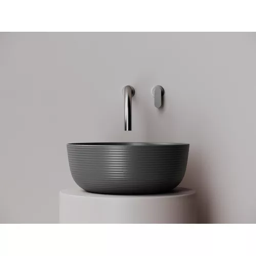 Раковина Ceramica Nova накладная круглая 356*356*135, без перелива, цвет темный антрацит матовый, Выбрать цвет: Темный антрацит матовый, изображение 3