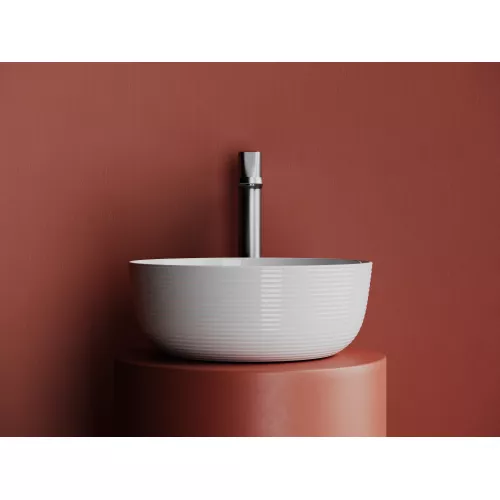 Раковина Ceramica Nova накладная круглая 356*356*135, без перелива, цвет белый, Выбрать цвет: Белый, изображение 3