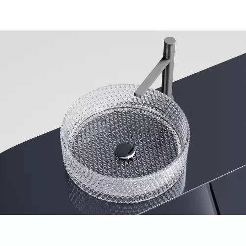 Умывальник чаша Ceramica Nova накладная круглая (прозрачная) Cristal 360*360*112мм, Выбрать цвет: Прозрачный, изображение 9