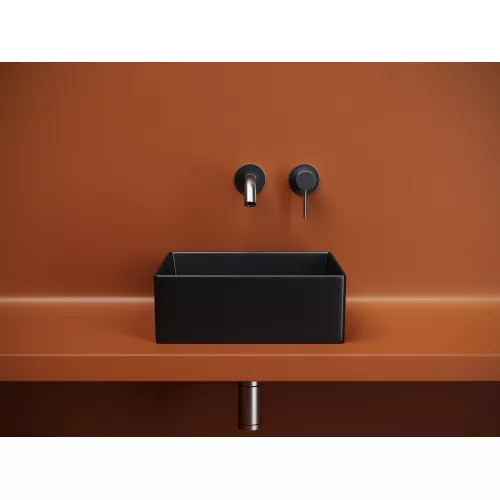 Раковина Ceramica Nova накладная квадратная 361*361*130, , без перелива, цвет черный матовый, арт.CN6068MB, Выбрать цвет: Черный, изображение 3