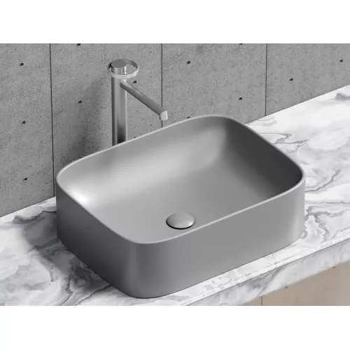 Умывальник чаша Ceramica Nova накладная прямоугольная (цвет Антрацит Матовый) Element 505*380*150мм, Выбрать цвет: Антрацит матовый