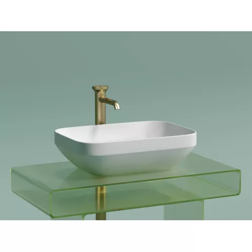 Умывальник чаша Ceramica Nova накладная прямоугольная (цвет Белый Матовый) Element 500*359*145мм, Выбрать цвет: Белый матовый, изображение 3