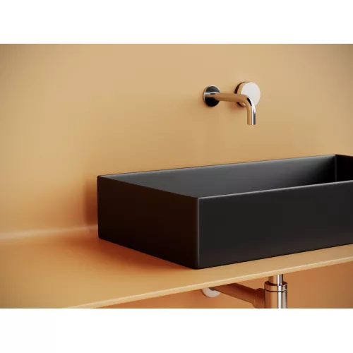 Раковина Ceramica Nova накладная прямоугольная 701*361*130, без перелива, цвет черный матовый, Выбрать цвет: Черный, изображение 3