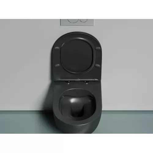 Подвесной унитаз Ceramica Nova Modena  Rimless (цвет Темный Антрацит Матовый),, Выбрать цвет: Темный антрацит матовый, изображение 7