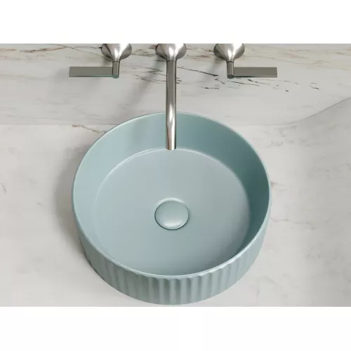 Умывальник чаша Ceramica Nova накладная круглая (цвет Зеленый Матовый) Element 360*360*115мм, Выбрать цвет: Зеленый, изображение 4