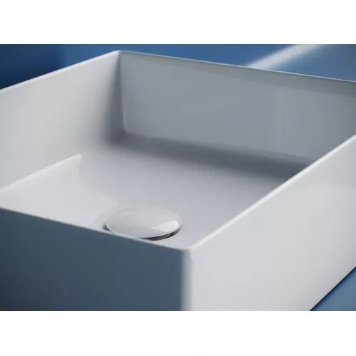 Раковина Ceramica Nova накладная прямоугольная 361*471*130, без перелива, цвет белый, арт.CN6069, Выбрать цвет: Белый, изображение 4