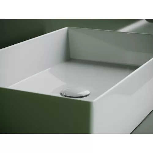 Раковина Ceramica Nova накладная прямоугольная 601*361*130, без перелива, цвет белый, арт. CN6070, Выбрать цвет: Белый, изображение 4