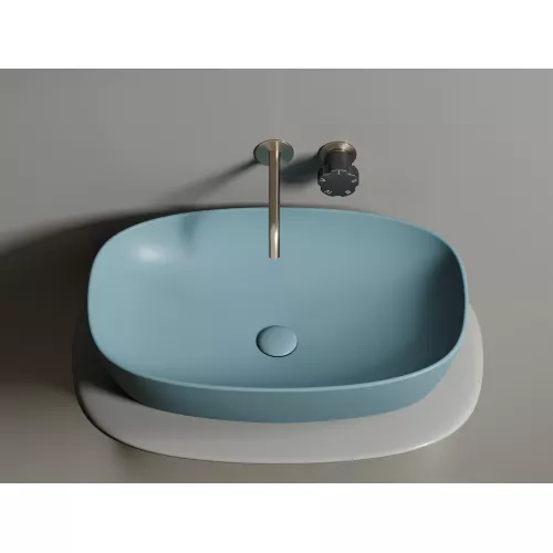 Умывальник чаша Ceramica Nova накладная овальная (цвет Зеленый Матовый) Element 600*380*138мм, Выбрать цвет: Зеленый, изображение 4