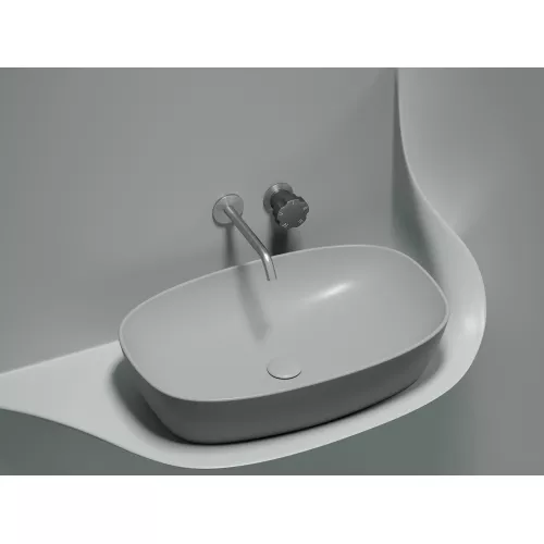 Умывальник чаша Ceramica Nova накладная овальная (цвет Серый Матовый) Element 600*380*138мм, Выбрать цвет: Серый матовый, изображение 3