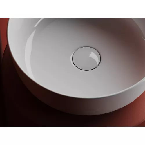 Раковина Ceramica Nova накладная круглая 356*356*135, без перелива, цвет белый, Выбрать цвет: Белый, изображение 4