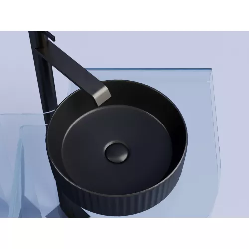 Санфаянс: Умывальник чаша Ceramica Nova накладная круглая (цвет Черный Матовый) Element 360*360*115мм 1 в магазине Акватория
