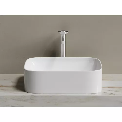 Умывальник чаша Ceramica Nova накладная прямоугольная Element 505*380*150мм, Выбрать цвет: Белый, изображение 4