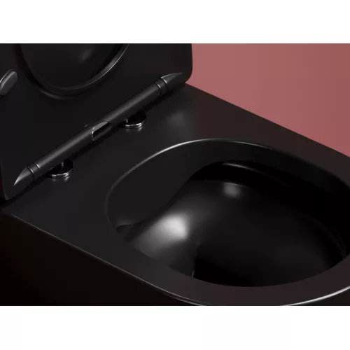 Подвесной унитаз Ceramica Nova  Modena  Rimless (цвет Черный Матовый), Выбрать цвет: Черный, изображение 8