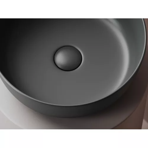Раковина Ceramica Nova накладная круглая 356*356*135, без перелива, цвет темный антрацит матовый, Выбрать цвет: Темный антрацит матовый, изображение 4