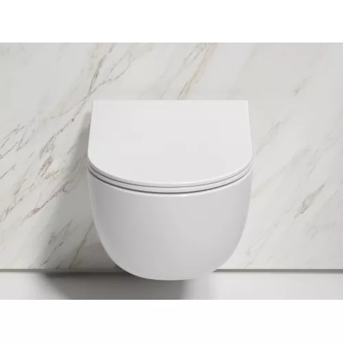 Подвесной унитаз Ceramica Nova Modena  Rimless, Выбрать цвет: Белый, изображение 3