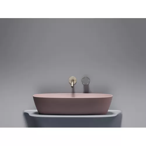 Умывальник чаша Ceramica Nova накладная овальная (цвет Розовый Матовый) Element 600*380*138мм, Выбрать цвет: Розовый, изображение 4