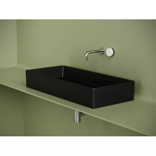 Раковина Ceramica Nova накладная прямоугольная 801*361*130,  без перелива, цвет черный матовый, Выбрать цвет: Черный, изображение 4