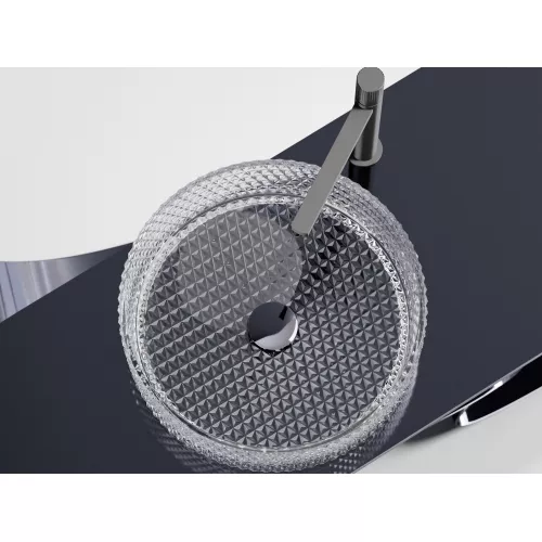 Умывальник чаша Ceramica Nova накладная круглая (прозрачная) Cristal 360*360*112мм, Выбрать цвет: Прозрачный, изображение 10