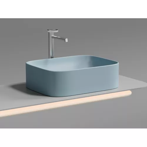Умывальник чаша Ceramica Nova накладная прямоугольная (цвет Голубой Матовый) Element 505*380*150мм, Выбрать цвет: Голубой, изображение 5