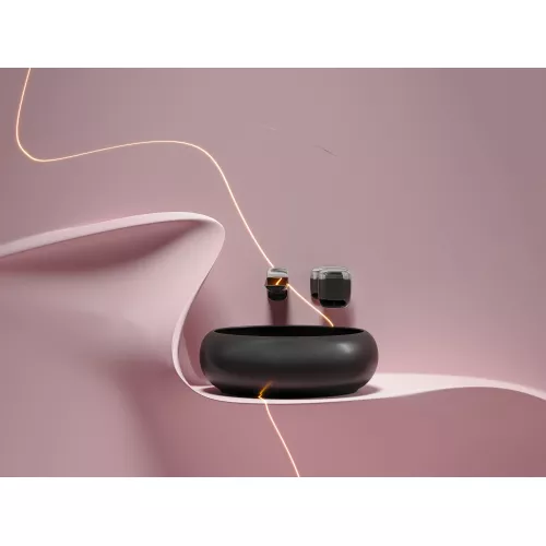 Умывальник чаша Ceramica Nova накладная круглая (цвет Черный Матовый) Element 360*360*120мм, Выбрать цвет: Черный, изображение 5