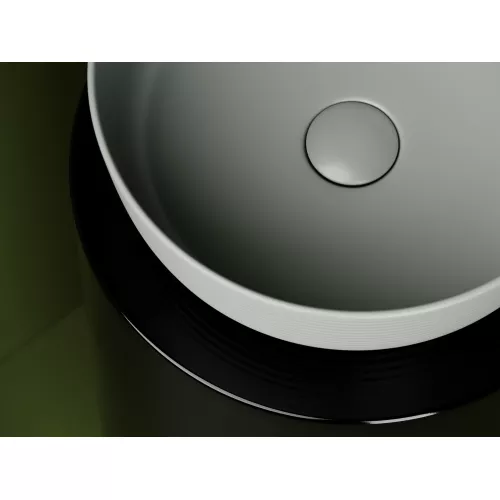 Раковина Ceramica Nova накладная круглая 356*356*135, без перелива, цвет антрацит матовый, Выбрать цвет: Антрацит матовый, изображение 4