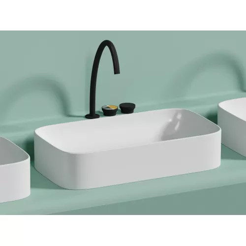 Умывальник чаша Ceramica Nova накладная ( Белый Матовый) Element 705*380*150мм, Выбрать цвет: Белый матовый, изображение 4