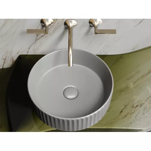 Умывальник чаша Ceramica Nova накладная круглая (цвет Антрацит Матовый) Element 360*360*115мм, Выбрать цвет: Антрацит матовый