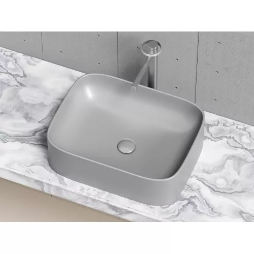 Умывальник чаша Ceramica Nova накладная прямоугольная (цвет Антрацит Матовый) Element 505*380*150мм, Выбрать цвет: Антрацит матовый, изображение 4