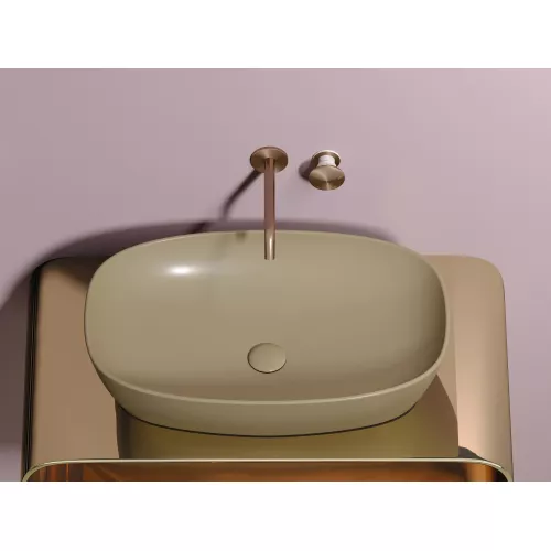 Умывальник чаша Ceramica Nova накладная овальная (цвет Капучино Матовый) Element 600*380*138мм, Выбрать цвет: Бежевый, изображение 4