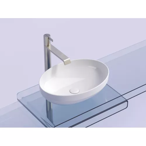 Умывальник чаша Ceramica Nova накладная овальная Element 502*363*145мм, Выбрать цвет: Белый, изображение 4
