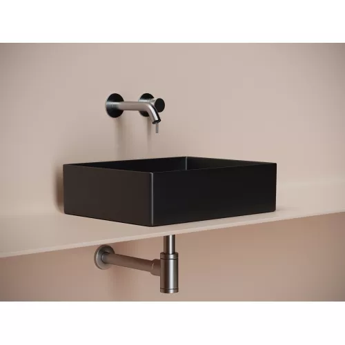 Раковина Ceramica Nova накладная прямоугольная 361*471*130, без перелива,  цвет черный матовый, арт.СN6069MB, Выбрать цвет: Черный, изображение 4