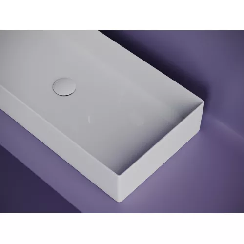 Раковина Ceramica Nova накладная прямоугольная 801*361*130, без перелива, цвет белый, Выбрать цвет: Белый, изображение 4