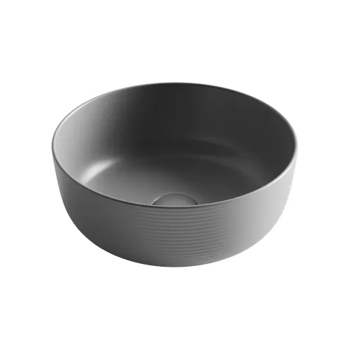 Раковина Ceramica Nova накладная круглая 356*356*135, без перелива, цвет антрацит матовый, Выбрать цвет: Антрацит матовый, изображение 5
