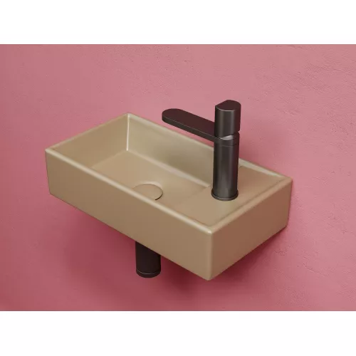Умывальник подвесной Ceramica Nova L/R, капучино матовый Element 407*217*100, Выбрать цвет: Капучино, Ориентация: левая, изображение 5