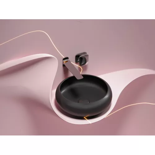 Санфаянс: Умывальник чаша Ceramica Nova накладная круглая (цвет Черный Матовый) Element 360*360*120мм 1 в магазине Акватория