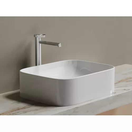 Умывальник чаша Ceramica Nova накладная прямоугольная Element 505*380*150мм, Выбрать цвет: Белый, изображение 5