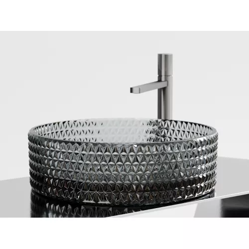 Умывальник чаша Ceramica Nova накладная круглая (цвет черный) Cristal 360*360*112мм, Выбрать цвет: Черный, изображение 5