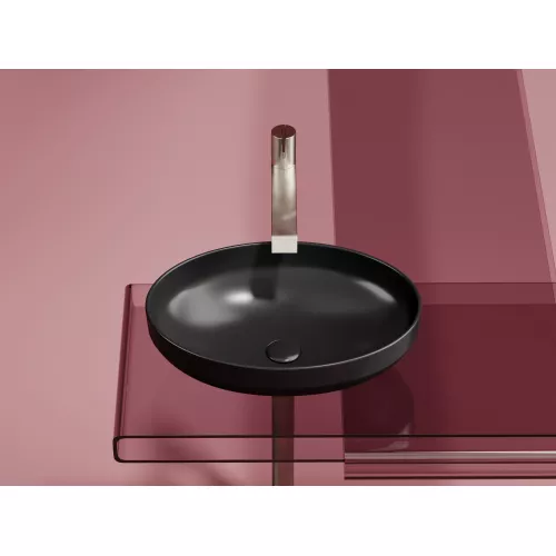 Умывальник чаша Ceramica Nova накладная овальная (цвет Черный Матовый) Element 502*363*145мм, Выбрать цвет: Черный, изображение 5