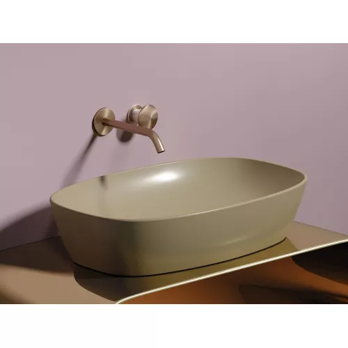 Умывальник чаша Ceramica Nova накладная овальная (цвет Капучино Матовый) Element 600*380*138мм, Выбрать цвет: Бежевый, изображение 5