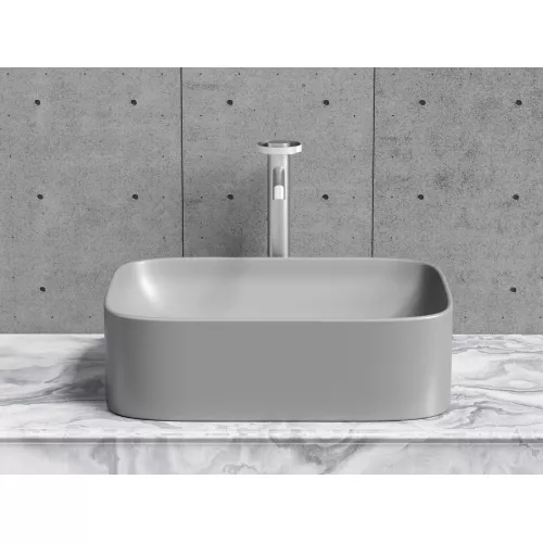 Умывальник чаша Ceramica Nova накладная прямоугольная (цвет Антрацит Матовый) Element 505*380*150мм, Выбрать цвет: Антрацит матовый, изображение 5