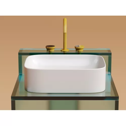 Умывальник чаша Ceramica Nova  накладная прямоугольная (цвет Белый Матовый) Element 505*380*150мм, Выбрать цвет: Белый матовый, изображение 5