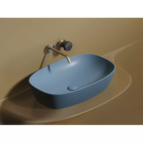 Умывальник чаша Ceramica Nova накладная овальная (цвет Голубой Матовый) Element 600*380*138мм, Выбрать цвет: Голубой, изображение 5