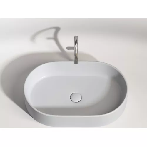 Умывальник чаша Ceramica Nova накладная овальная (цвет Серый Матовый) Element 608*385*122мм, Выбрать цвет: Серый, изображение 5