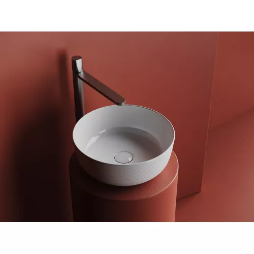 Раковина Ceramica Nova накладная круглая 356*356*135, без перелива, цвет белый, Выбрать цвет: Белый, изображение 5