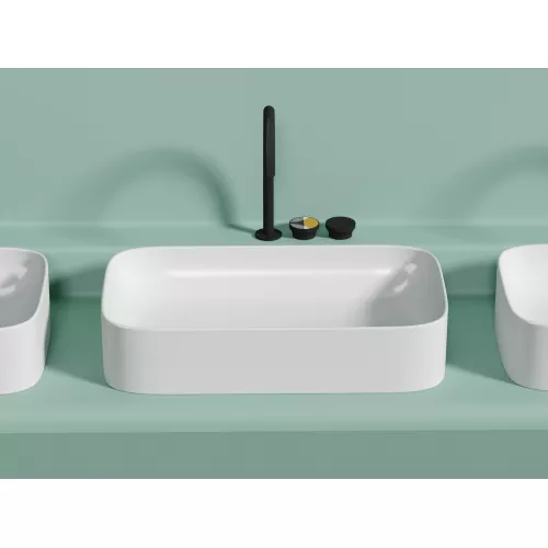 Умывальник чаша Ceramica Nova накладная ( Белый Матовый) Element 705*380*150мм, Выбрать цвет: Белый матовый, изображение 5